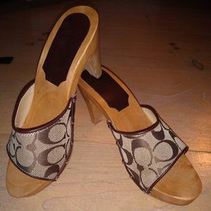 Coach Brenda Vintage Wood Heels